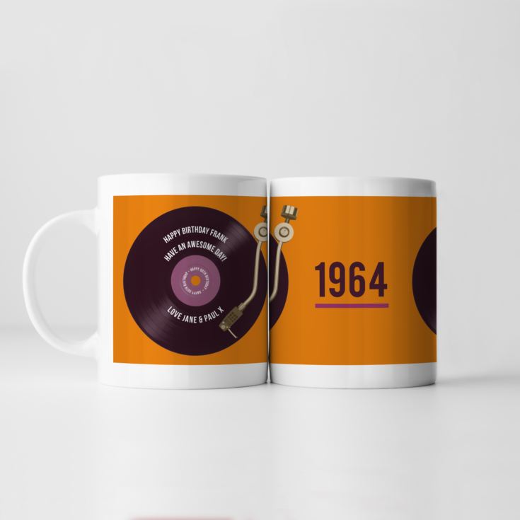 Personalised 60th Birthday Retro Record Mug product image