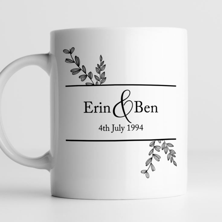 Personalised Botanical 30th Wedding Anniversary Mug product image