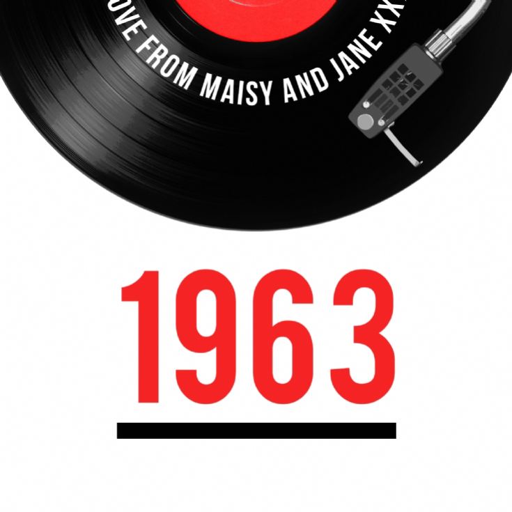 Personalised 60th Birthday Retro Record Light Box product image