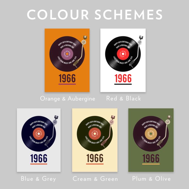 Personalised 60th Birthday Retro Record Light Box product image