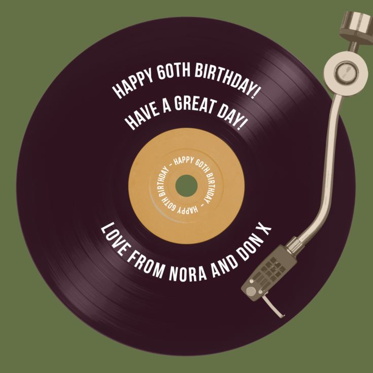 Personalised 60th Birthday Retro Record Light Box product image