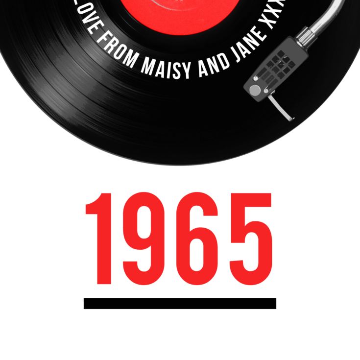 Personalised 60th Birthday Retro Record Light Box product image