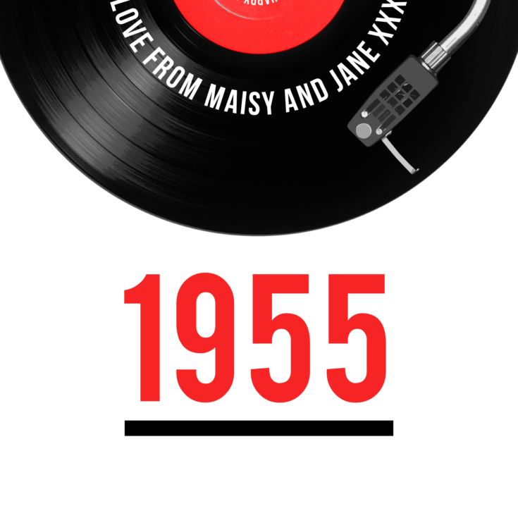 Personalised 70th Birthday Retro Record Light Box product image