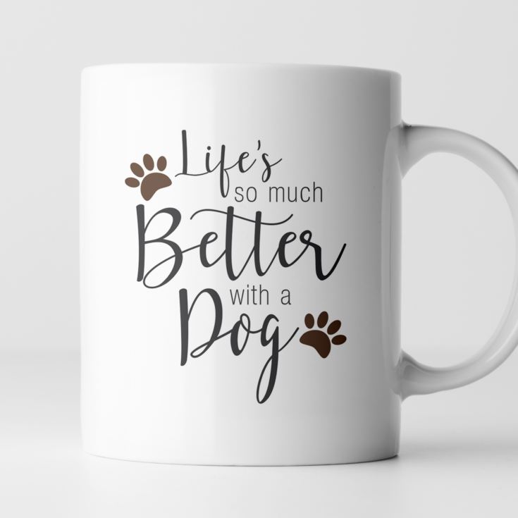 Personalised Lifes So Much Better With A Dog Photo Mug product image