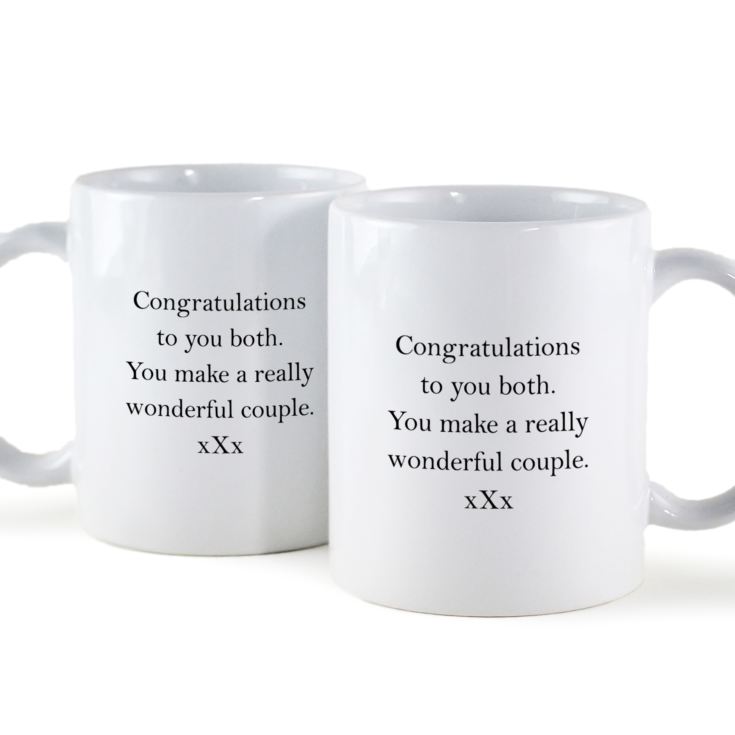 Personalised You're Engaged Heart Design Pair Of Mugs product image