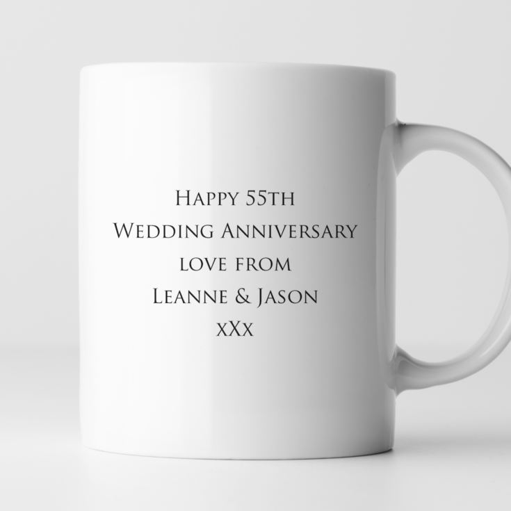 Pair of Personalised Emerald Anniversary Mugs product image