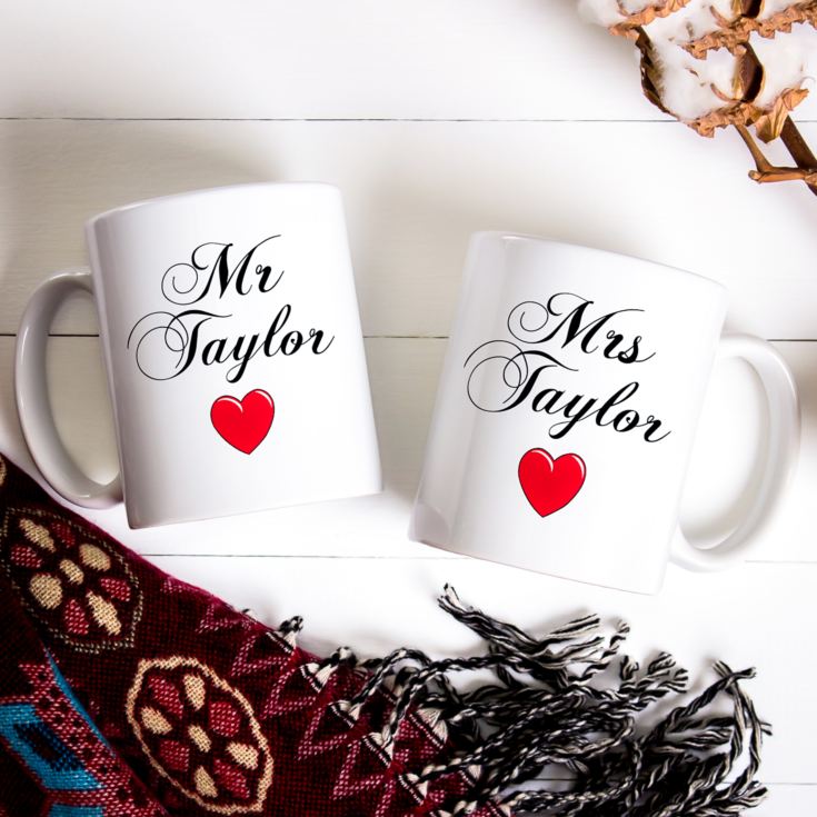 Personalised Mr and Mrs Mugs product image