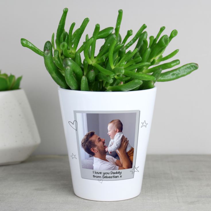 Personalised Photo Upload Plant Pot product image