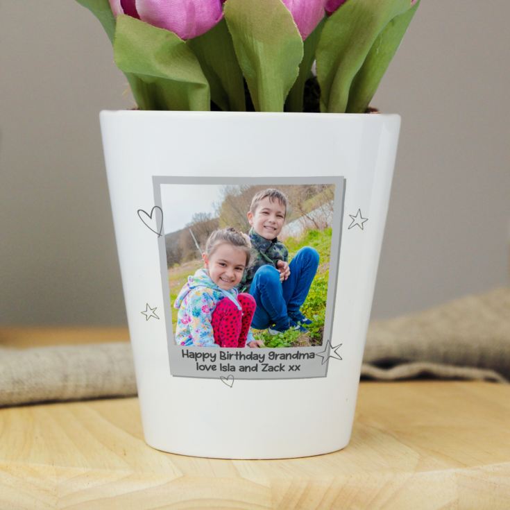 Personalised Photo Upload Plant Pot product image