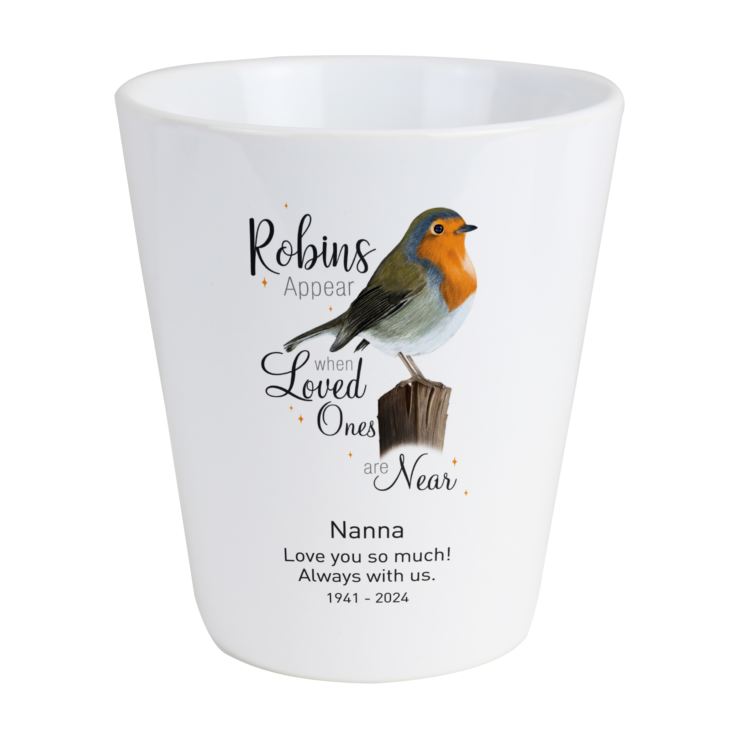 Personalised Robins Appear When Loved Ones Are Near Plant Pot product image