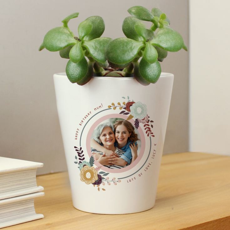 Personalised Photo Plant Pot For Mum product image