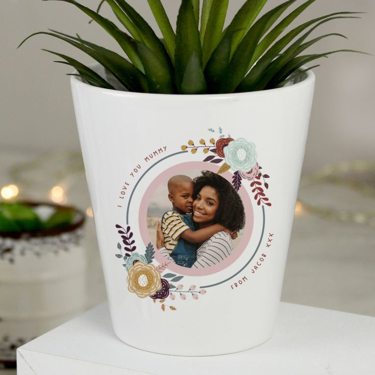 Personalised Photo Plant Pot For Mum product image