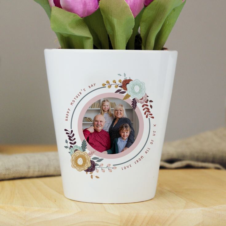 Personalised Photo Plant Pot For Mum product image