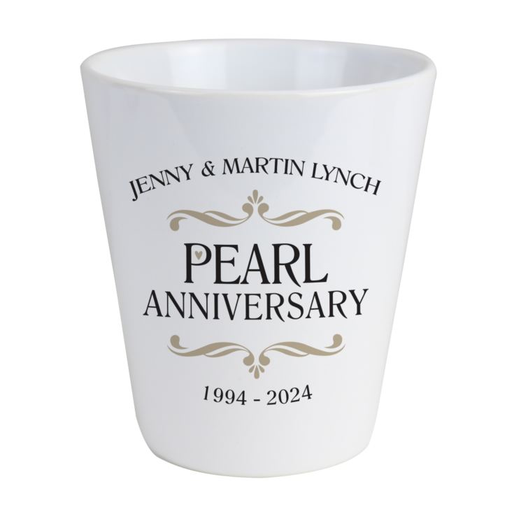 Personalised Pearl Wedding Anniversary Plant Pot product image