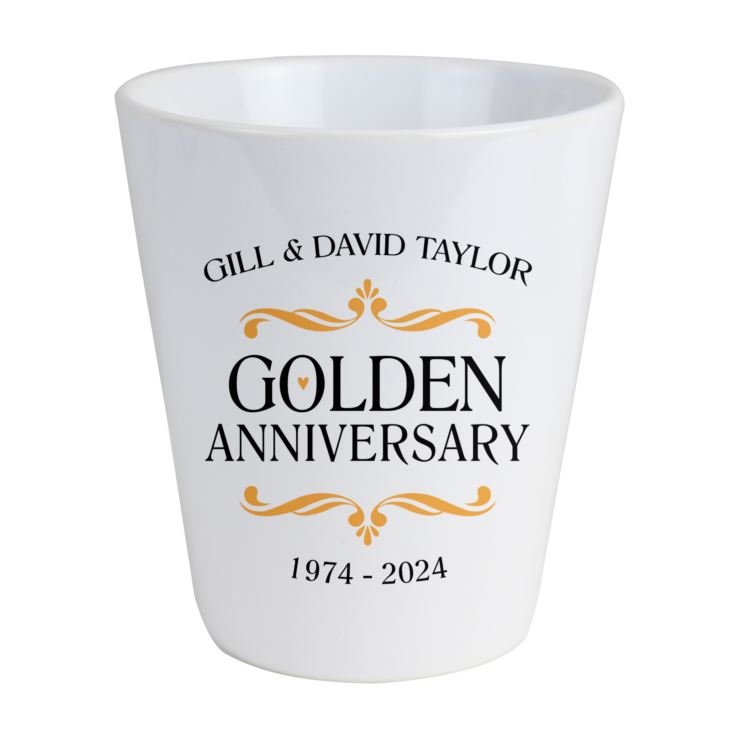 Personalised Golden Wedding Anniversary Plant Pot The Gift Experience