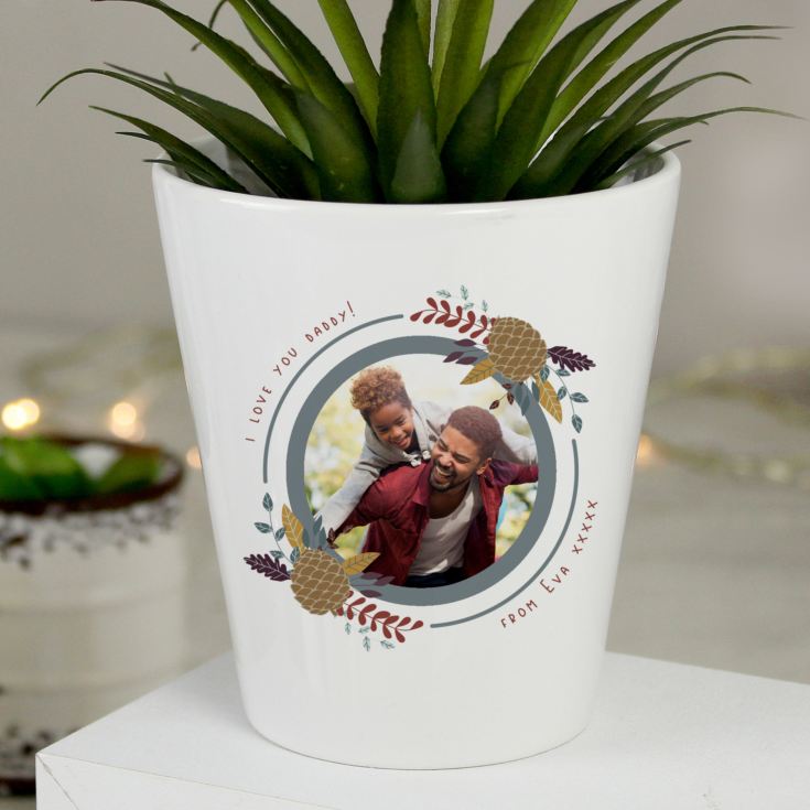 Personalised Photo Plant Pot For Dad product image