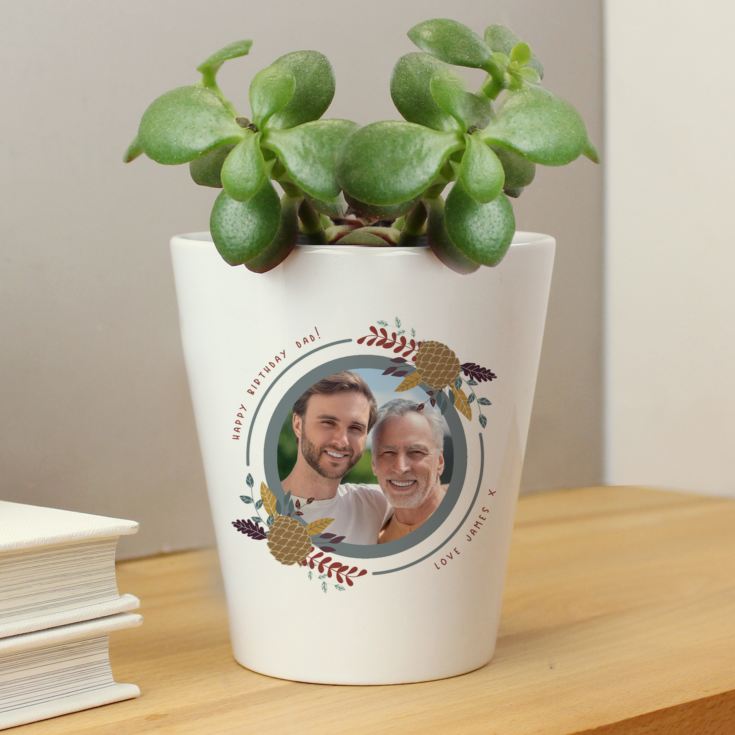 Personalised Photo Plant Pot For Dad product image