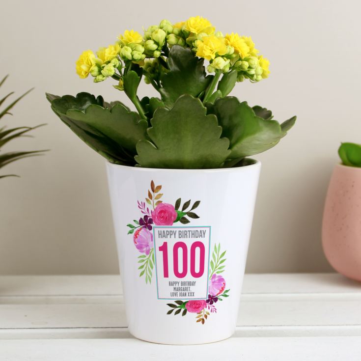 Personalised 100th Birthday Plant Pot product image