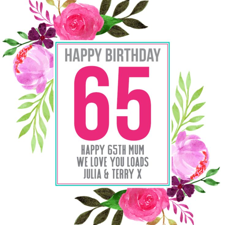 Personalised 65th Birthday Plant Pot product image