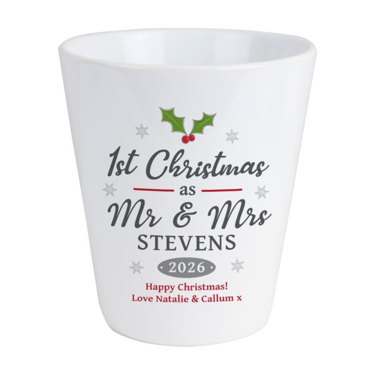 Personalised Mr & Mrs First Christmas Plant Pot product image