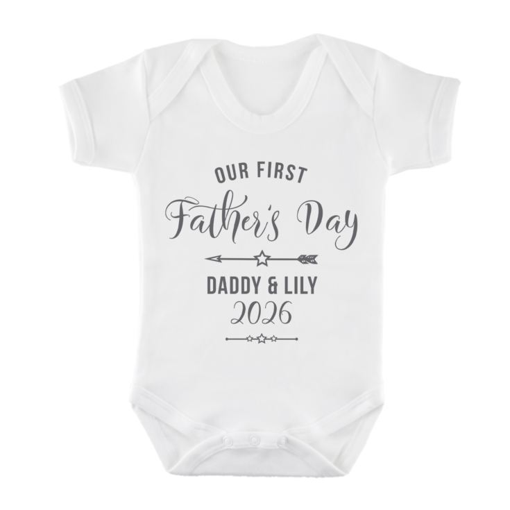 Personalised Our First Father's Day Baby Grow product image