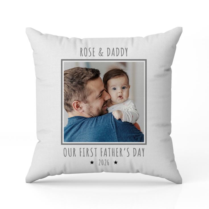 Personalised Our 1st Father's Day Photo Upload Cushion product image