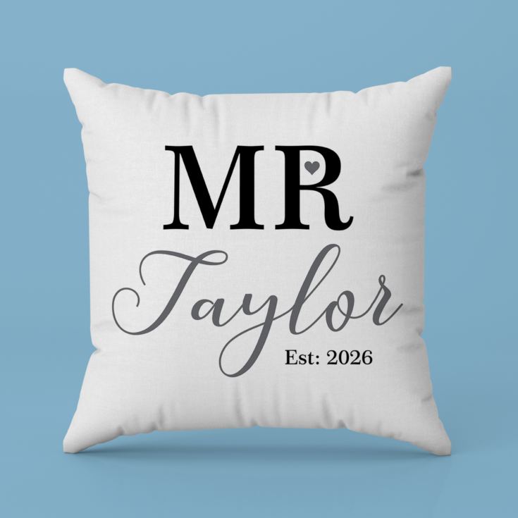 Personalised Pair Of Mr & Mrs Cushions product image