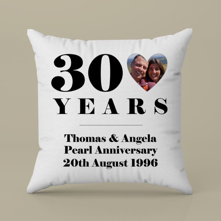 Personalised 30th Wedding Anniversary Photo Cushion product image