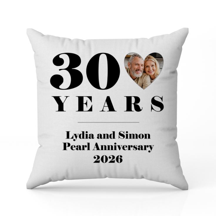 Personalised 30th Wedding Anniversary Photo Cushion product image