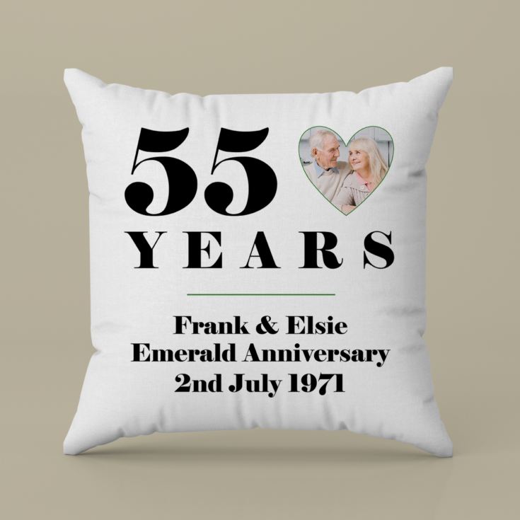 Personalised 55th Wedding Anniversary Photo Cushion product image