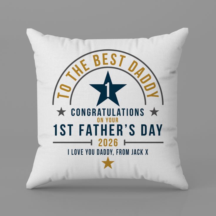 Personalised First Father's Day Cushion product image