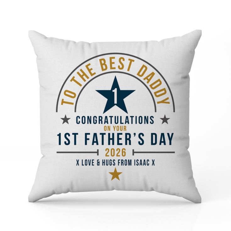 Personalised First Father's Day Cushion product image
