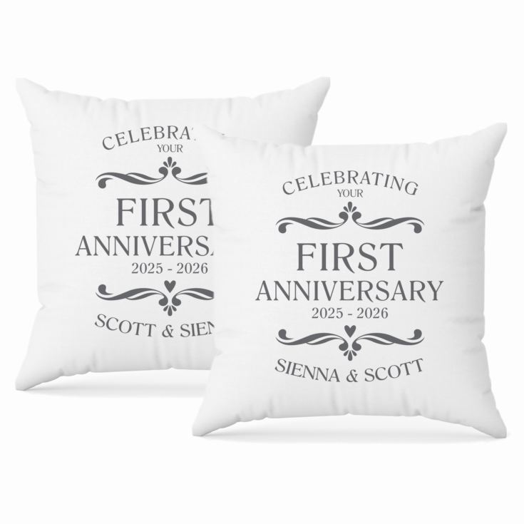 Personalised Pair Of First Anniversary Cushions product image