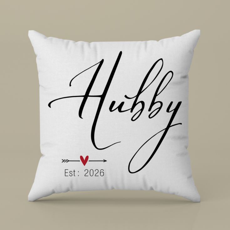 Personalised Pair Of Hubby & Wifey Cushions product image