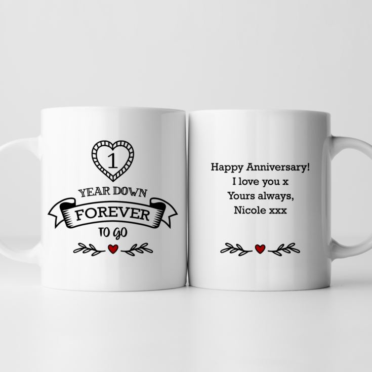 Personalised 1 Year Down Forever to Go Mug product image