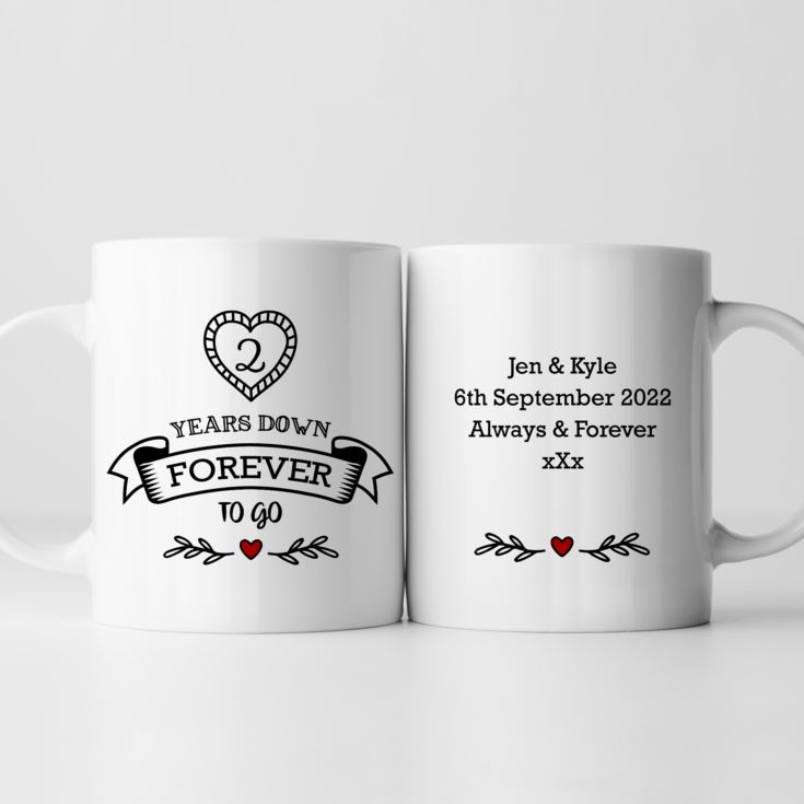 Personalised 2 Years Down Forever to Go Mug product image