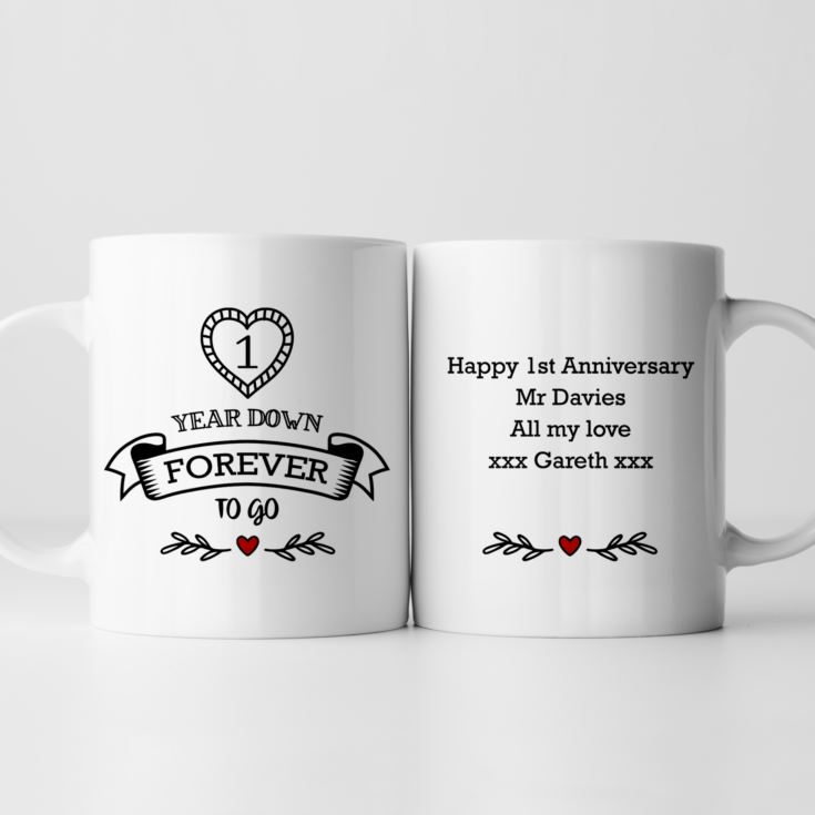 Personalised 1 Year Down Forever to Go Mug product image