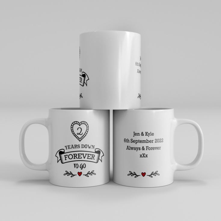Personalised 2 Years Down Forever to Go Mug product image