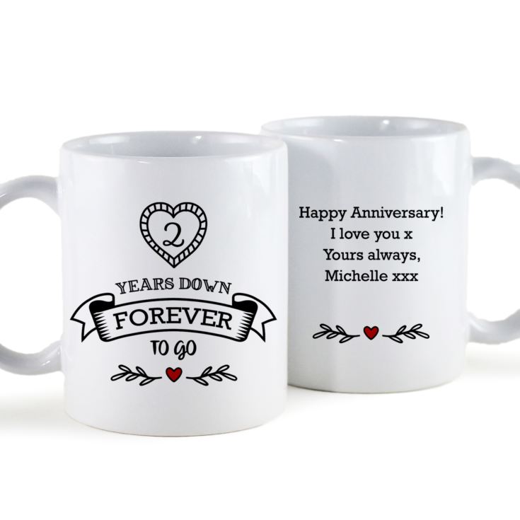 Personalised 2 Years Down Forever to Go Mug product image