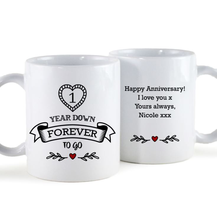 Personalised 1 Year Down Forever to Go Mug product image
