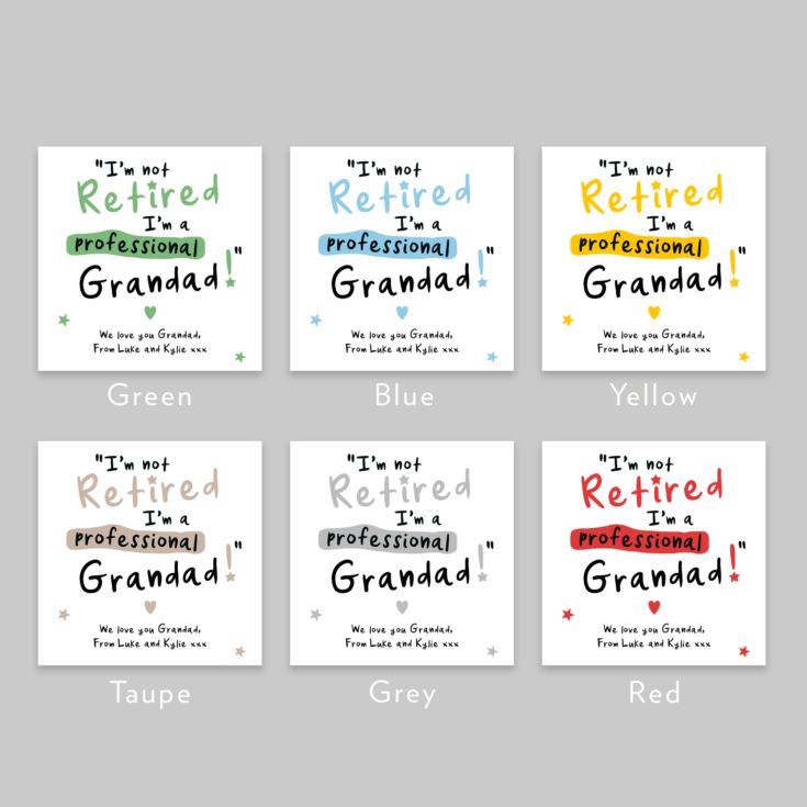 Personalised I'm not Retired I'm a Professional Grandad Cushion product image