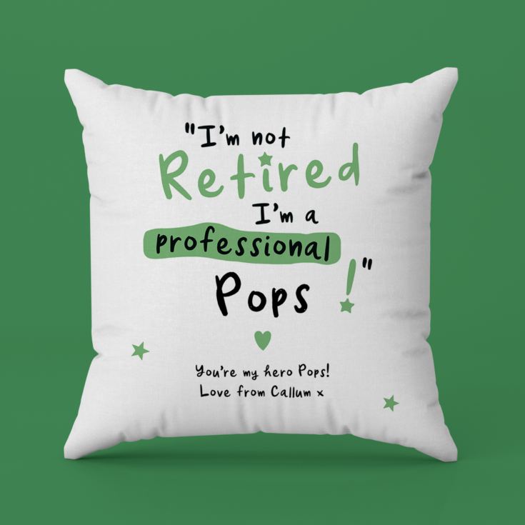 Personalised I'm not Retired I'm a Professional Grandad Cushion product image