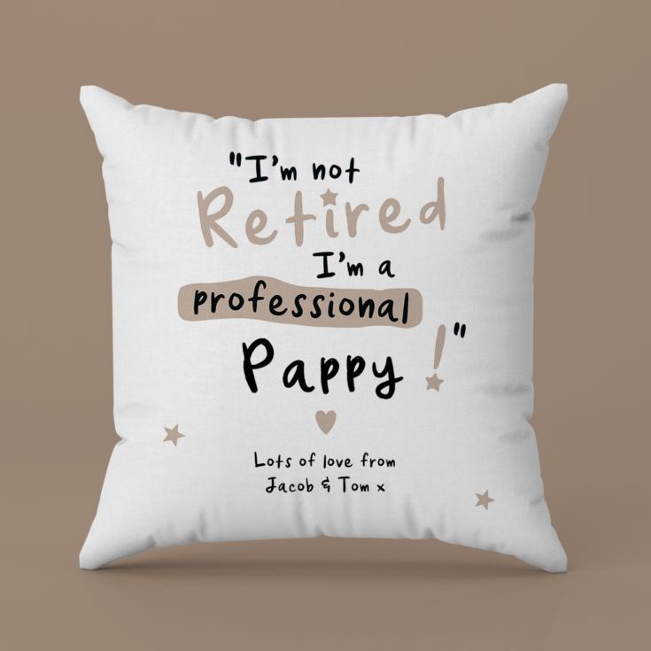 Personalised I'm not Retired I'm a Professional Grandad Cushion product image