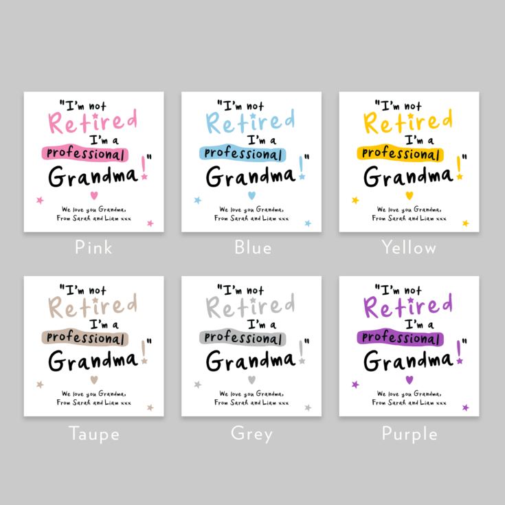 Personalised I'm not Retired I'm a Professional Grandma Cushion product image