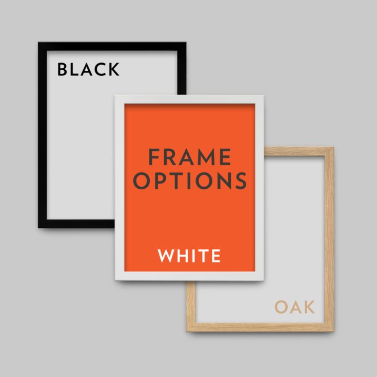 Personalised 8th Anniversary Wedding Day Chart Framed Print product image