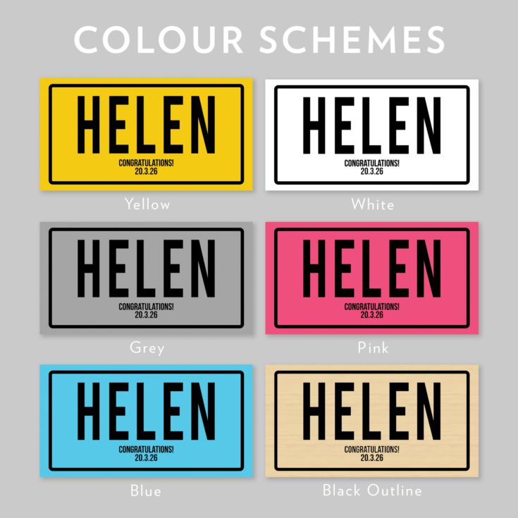 Personalised Registration Plate Name Keyring product image