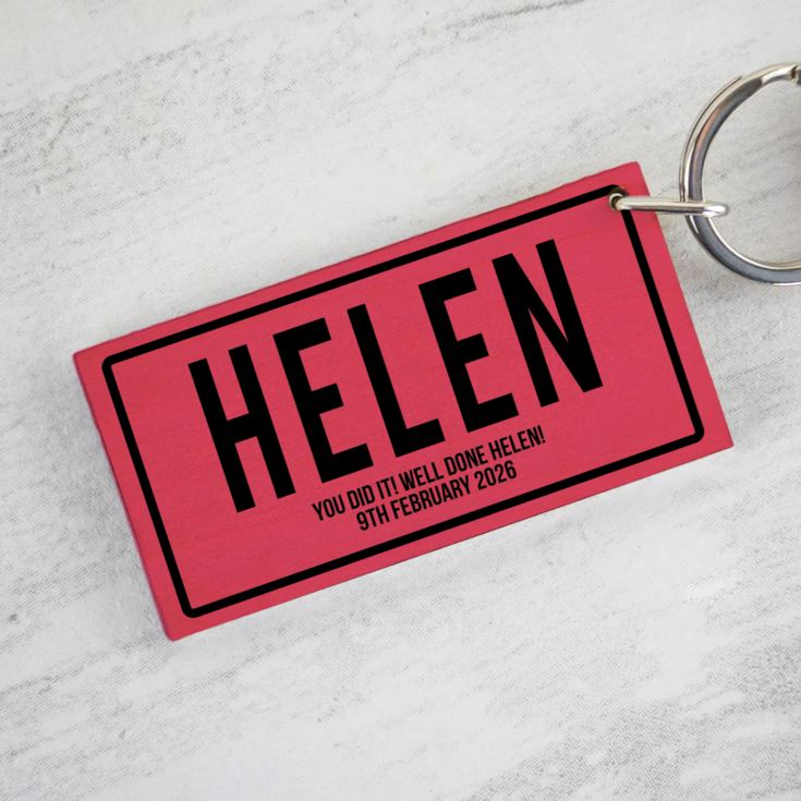 Personalised Registration Plate Name Keyring product image