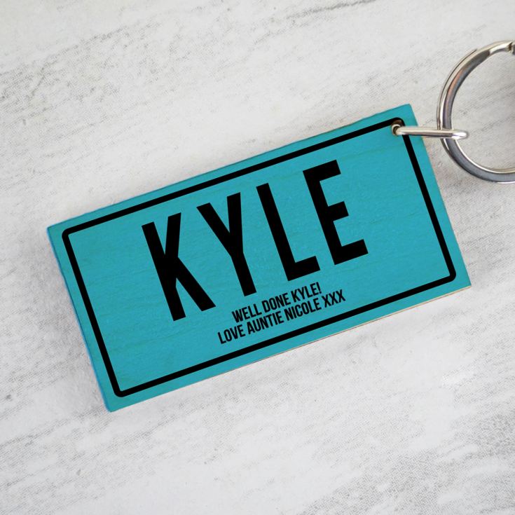 Personalised Registration Plate Name Keyring product image