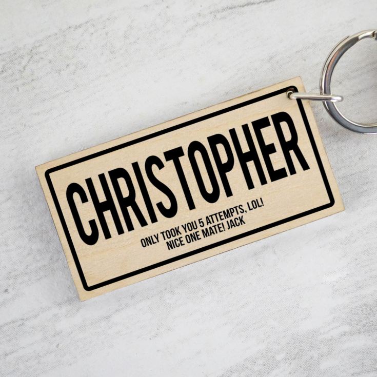 Personalised Registration Plate Name Keyring product image