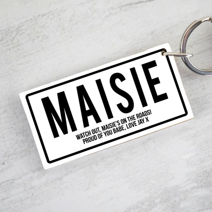 Personalised Registration Plate Name Keyring product image